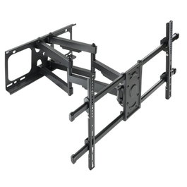 TooQ Soporte de Pared para TV LP3790TN-B, Giratorio e Inclinable, para Pantallas de 43 a 90 Pulgadas y hasta 75 kg, Nivelable, Compatible con VESA y Curvas, Negro